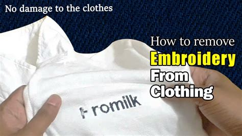 how to remove embroidery - why does embroidery sometimes stick to fabric?