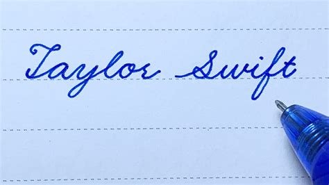 how to write taylor in cursive: